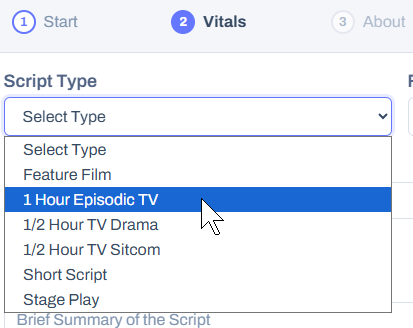 Choosing the Script Type