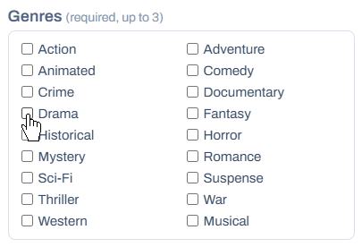 Choosing genres